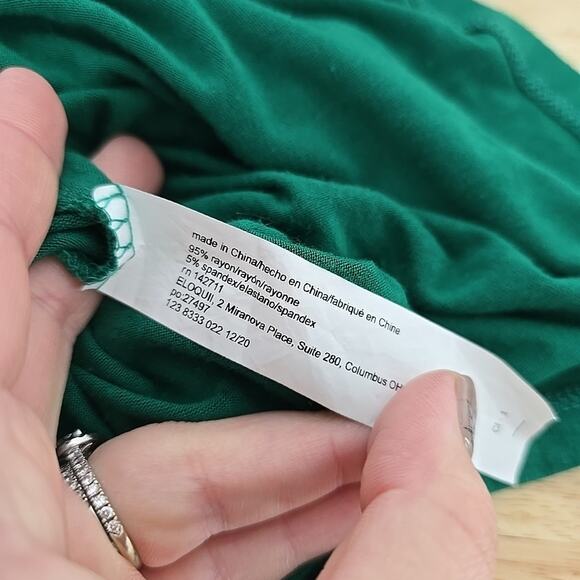 Eloquii Emerald Green True Wrap Stretch Jersey Knit Dress Size 18 Party Wedding - Picture 4 of 10